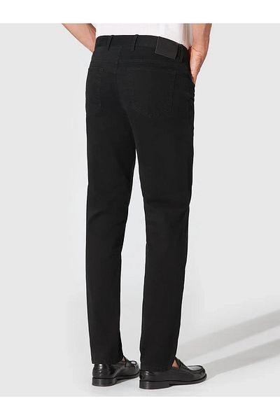 Hiltl 5 Pocket Black Cotton Elastane Regular Fit Trousers