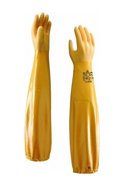 Showa 772 Full Sleeve Chemical and Abrasion Resistant Work Gloves