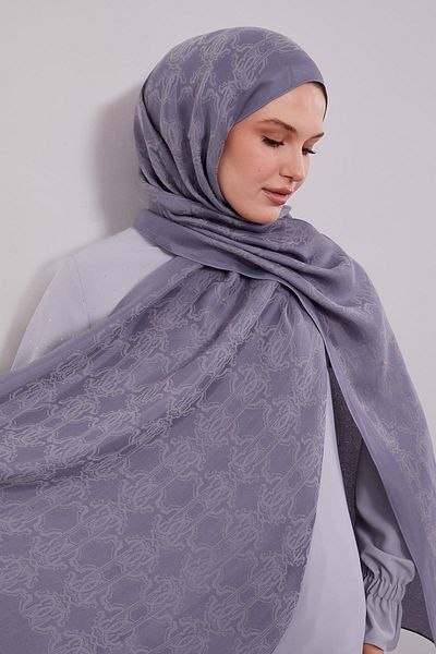 Levidor A.Blue Tuğra Pattern Grazia Shawl