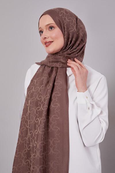Levidor A.Brown Geometric Pattern Grazia Shawl