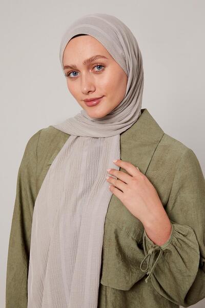 Levidor Gray Self-Textured Natural Line Shawl