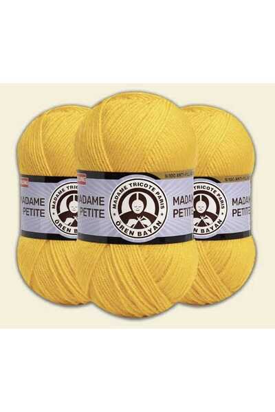 Ören Bayan مدام بيتيت مضاد للتجعد صوف أطفال أصفر 028 3 قطع 100 جرام