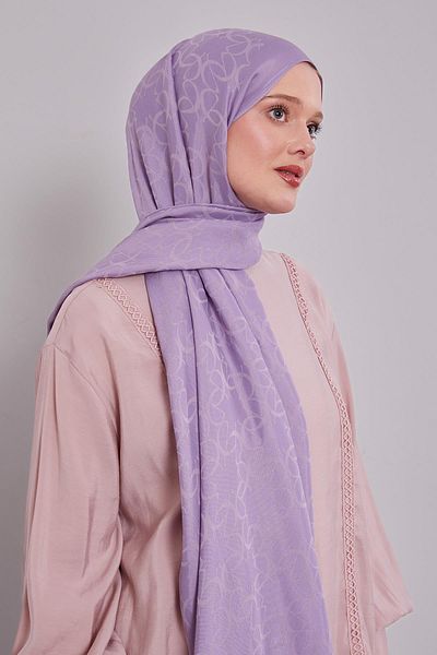 Levidor Lilac Geometric Pattern Grazia Shawl