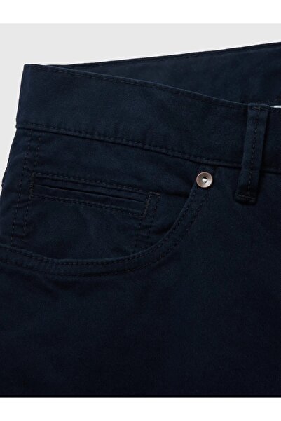 Hiltl 5 Pocket Navy Blue Cotton Elastane Regular Fit Trousers