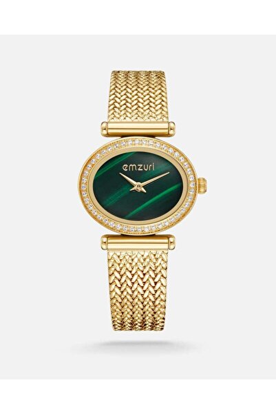 Arkaan ‎ ساعة نسائية بسير شبكي باللون الذهبي