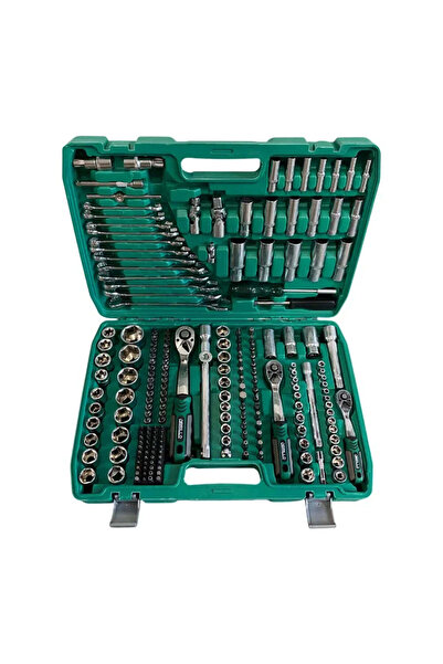 Brillo Mechanical Tool Set 216 Pieces, Ratchet, Bits, Socket Wrenches, Cr-V Steel