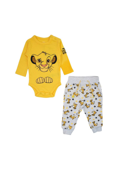 Disney Two-piece set, long-sleeved bodysuit and long pants, 100% cotton, multicolor, The Lion King,