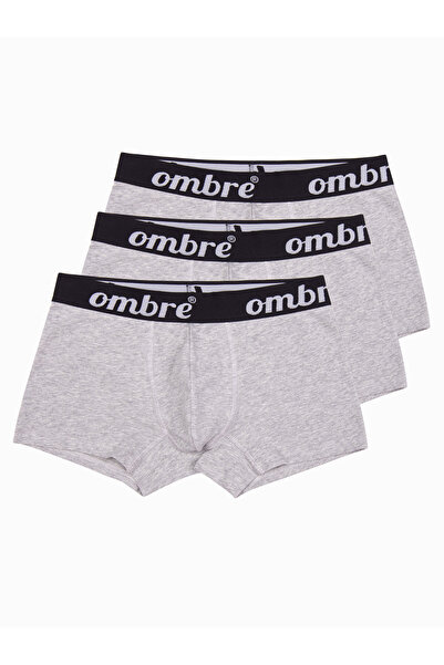 OMBRE Herren Unterhosen - grau 3er Pack U159