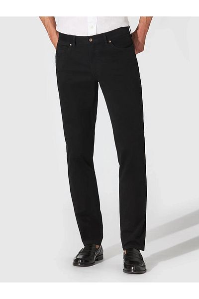Hiltl 5 Pocket Black Cotton Elastane Regular Fit Trousers