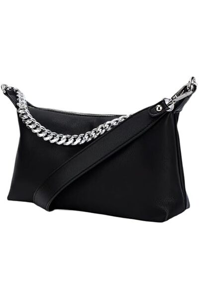 Skycare Women Retro Classic Tote HandBag Shoulder Bags Clutch Purse (Black)