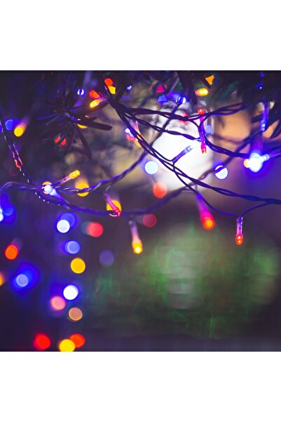 SDX Market Instalație de Crăciun 8 m x 1 m, Cortină/Ploaie, Multicolor, 384 L...