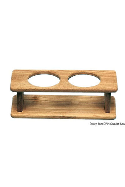 Arc Double Holder Made of Teak Wood