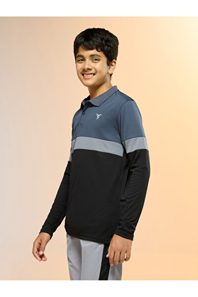 Technosport By Styli Teen Color Block Slim Fit Polo