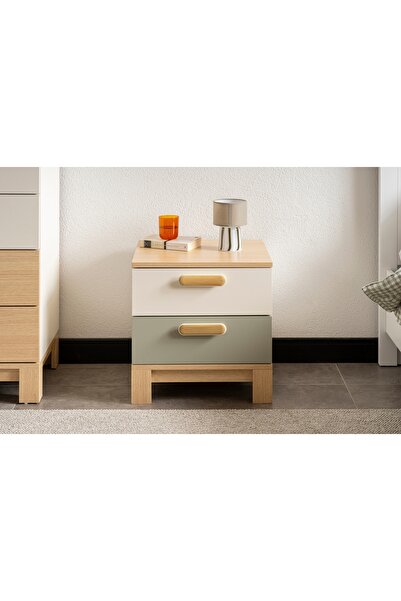 Vivense MOKİDO KOMODİN, 2 ÇEKMECELİ, AYTAŞI YEŞİL