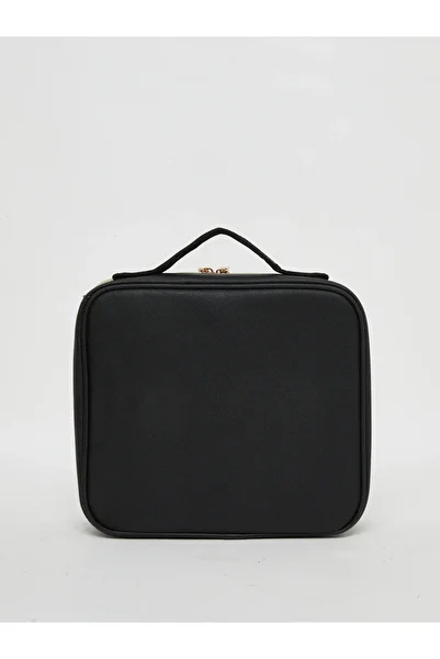 Styli Women Black Zip Around Wash Bag