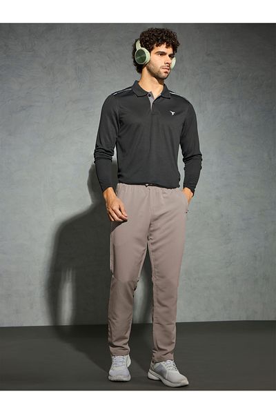 Technosport By Styli Men Solid Woven Track Pants