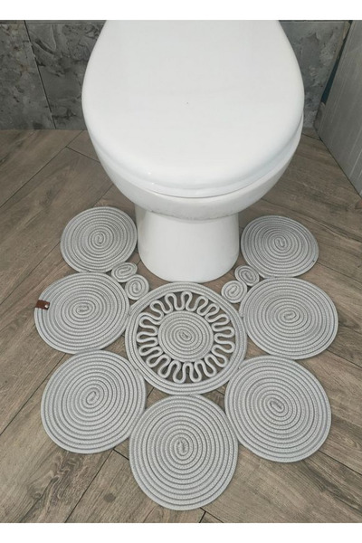 sfb Jute Straw Bohemian Doormat Bathroom Mat Toilet Seat Mat Toilet Seat Mat Double-Sided Moisture-Proof
