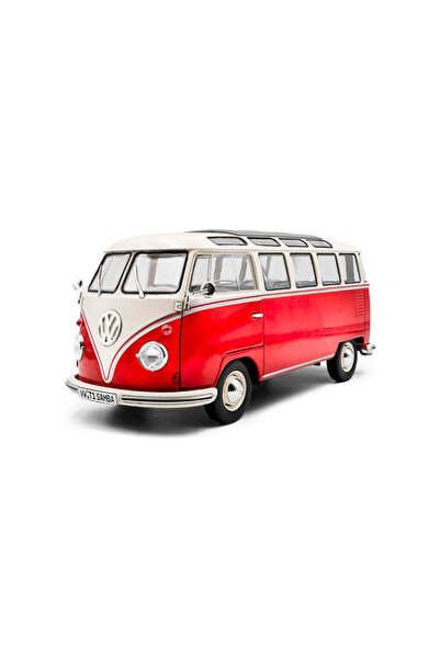 Solido Volkswagen T 1 Samba 1962 roșu/alb - 1/18