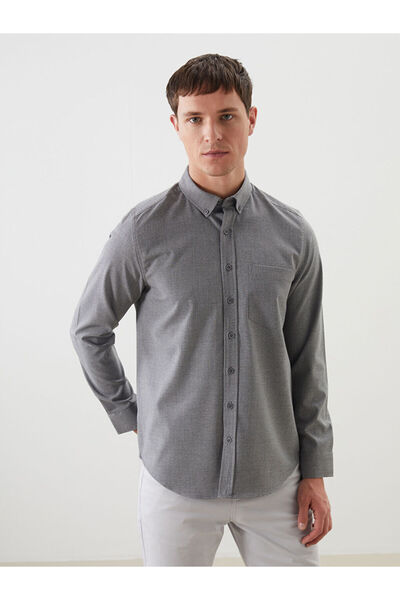 LC Waikiki Regular Fit Dobby Men's Shirt with Pockets