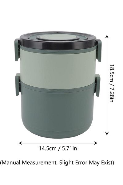 Next Plus Bento 2 Tier 2 Compartment Bpa Free 1600ml Stainless Steel Lunch Box Meal