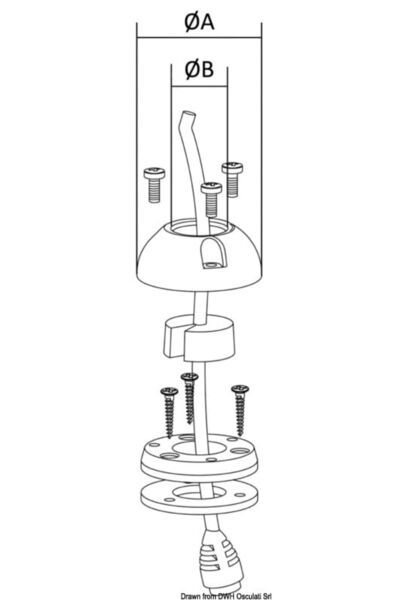 SCANSTRUT Vertical cable gland in grey plastic