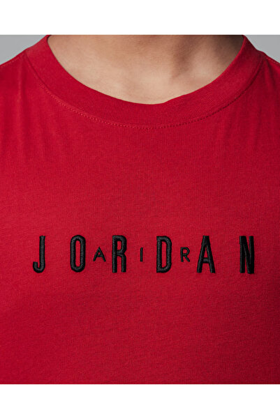 Nike Jordan Jdb Mj Wordmark Emb Crew Boy's T-Shirt 95D634 95D634-R78