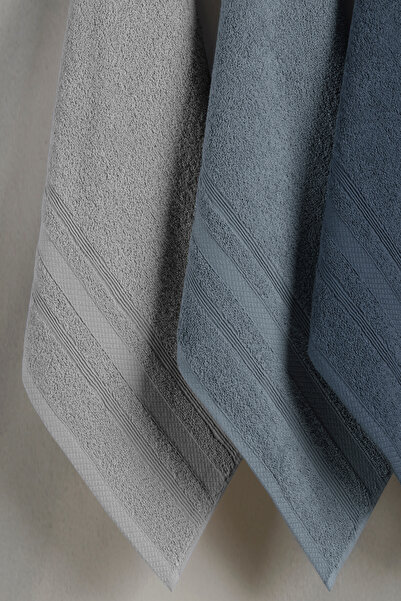 DNZGÜLCAN Σετ πετσετών Ada 4 τεμαχίων Πετσέτα χεριών Πετσέτα προσώπου 100% βαμβάκι 70x140 cm