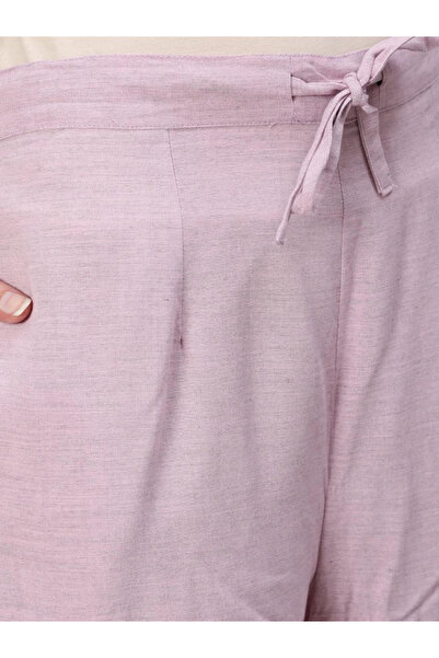 Ishin By Styli Women Purple Ethnic Embroidered Kurta with Trousers and Dupatta Set