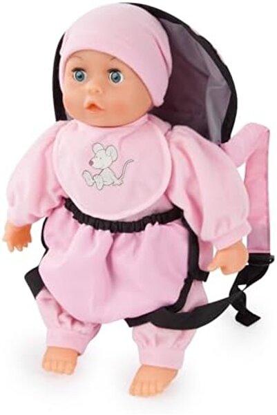 Bayer Design 93300AF My First Baby 13 inch Baby Doll, Set with Toddler, Dolls Carrier and Bottle, In