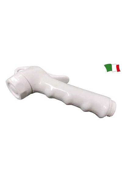 GFN Compact White Shower with Ergonomic Handle, 1/2" Connector, Compatible with Hoses 243720-243750