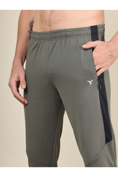 Technosport By Styli Men Contrast Side Panel Slim Fit Track Pants