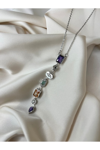 Roha Çelik Silver Chakra Y Kolye