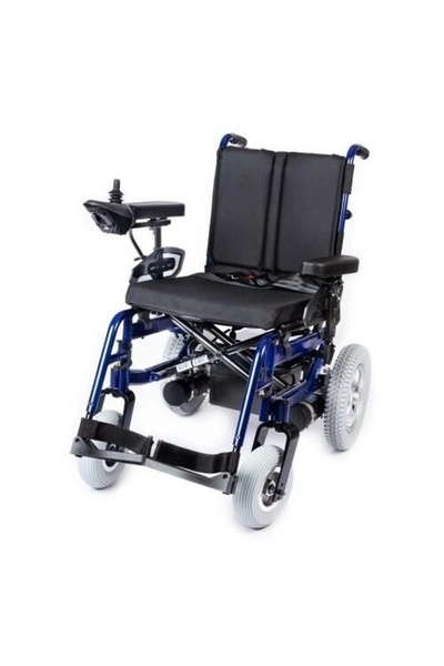 Comfort Plus Akülü Sandalye Lacivert | 340W Motor, Yatar Sırt, Katlanır Alümi...
