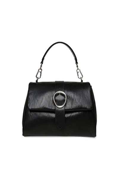 Steve Madden حقيبة يد نسائية باللونين الأسود والفضي