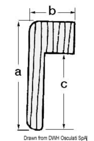 Arc L-shaped teak wood profile for flooring