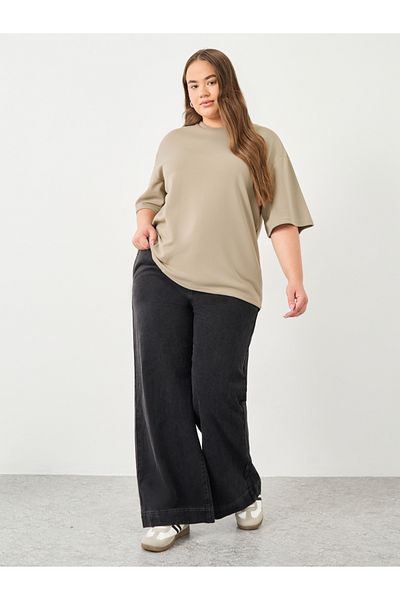 Styli Plus Size Round Neck Oversized T-Shirt