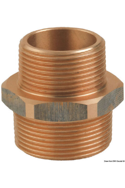 GUIDI Niplu dublu bronz MM