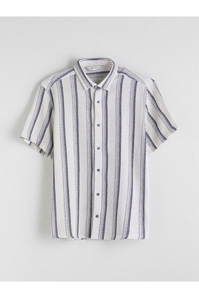 LC Waikiki Create Your Style from Uzg Store |   Regular Fit Short Sleeve Striped Men's Shirt