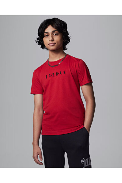 Nike Jordan Jdb Mj Wordmark Emb Crew Boy's T-Shirt 95D634 95D634-R78