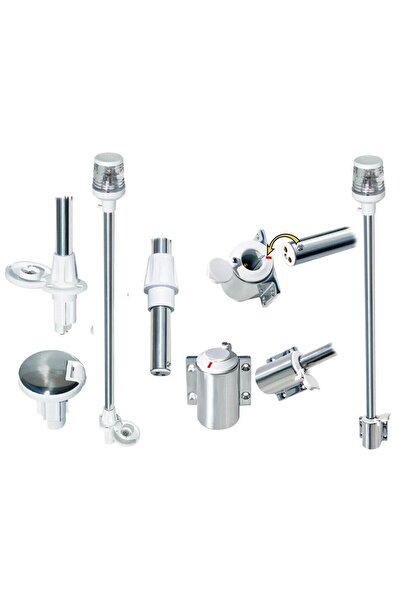 GFN Stâlp de iluminat detașabil cu bec LED, 730 mm, pentru bărci de până la 20 de metri