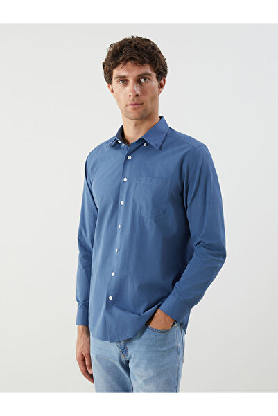 LC Waikiki Regular Fit Long Sleeve Poplin Men's Shirt