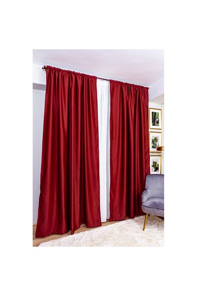 Harnicuta Set of 2 Blackout Curtains Intense Burgundy 2 X L 250cm X H 220cm With Rejansa, BOTD006_plc_2x250x220