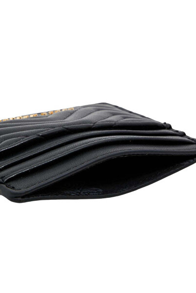 Steve Madden Women's Quilted Black Card Holder Wallet