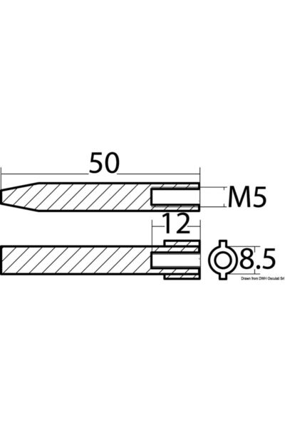 Yamaha Cylindrical Anode for Motor 40/200 HP