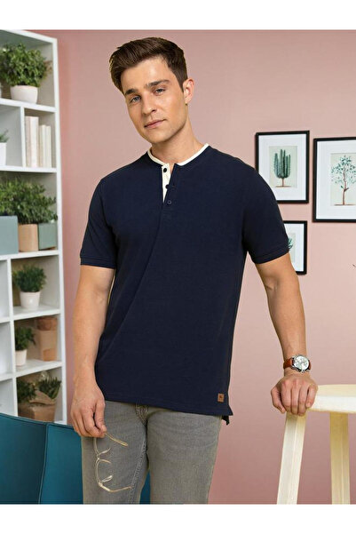 Dennis Lingo By Styli Cotton Regular Fit Henley Neck T-Shirts