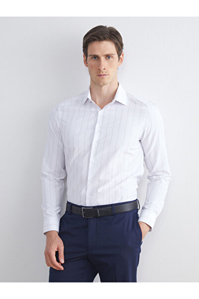 LC Waikiki Alegeri strălucitoare de la Shining Store |   Cămașă pentru bărbați din gabardină cu mâneci lungi, slim fit