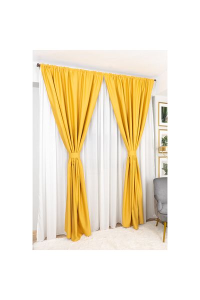 Harnicuta Set of 2 Blackout Curtains Cappuccino Gold 2 X L 250cm X H 260cm With Rejansa, BOTD003_plc_2x250x260