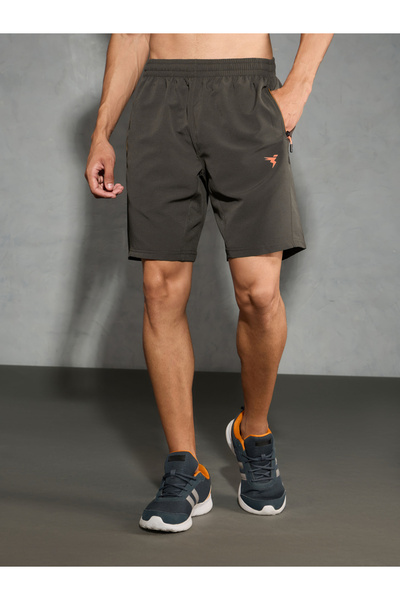 Technosport By Styli Men Solid Slim Fit Shorts