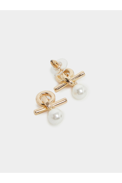 Styli Embellished Faux Pearl Earrings