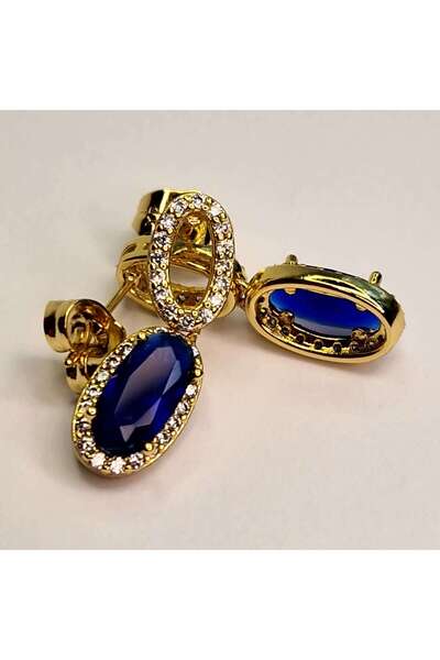 My Bijoux Gold-Plated Earrings Emilia Blue